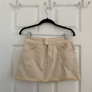Brandy Melville Cream Mini Skirt